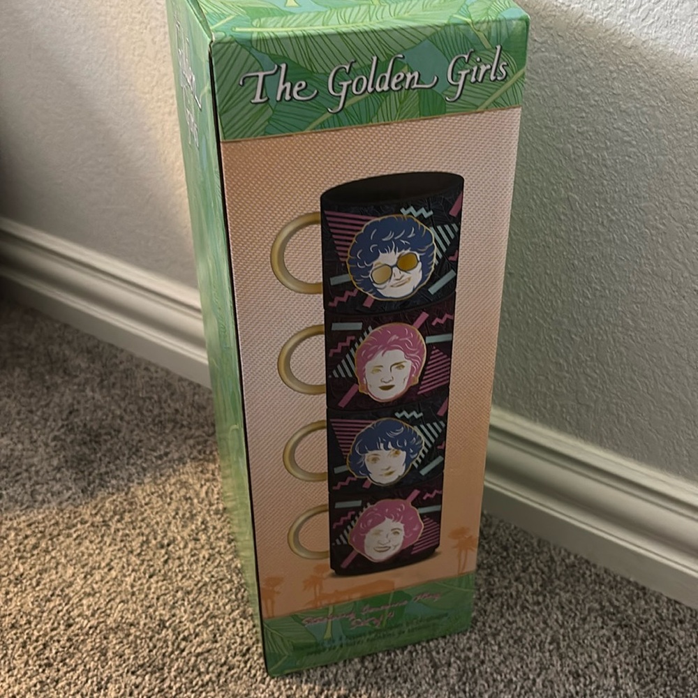 NIB Golden Girls stacking ceramic mugs